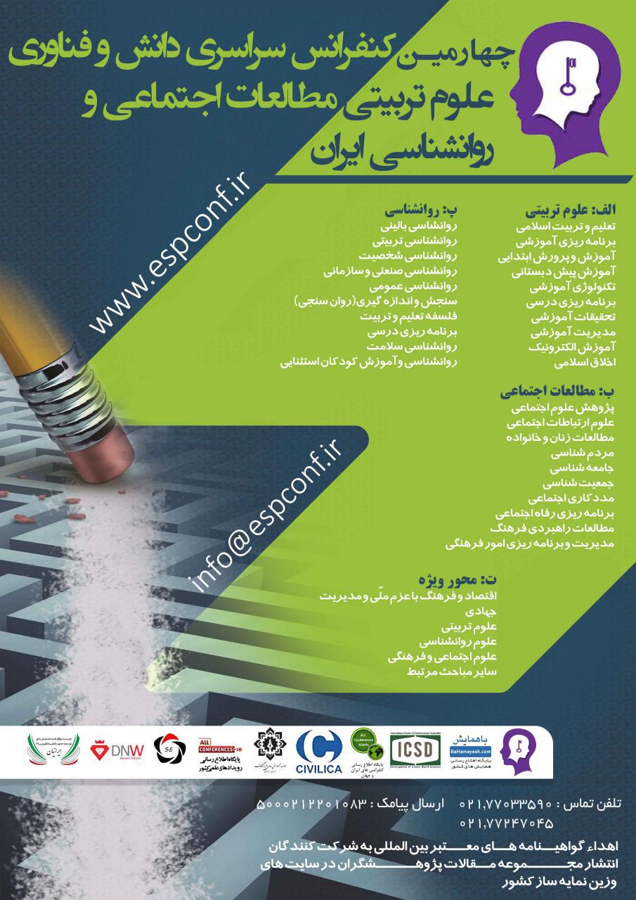 پوستر سومین کنفرانس توانمند سازی جامعه در حوزه علوم انسانی و مطالعات مدیریت