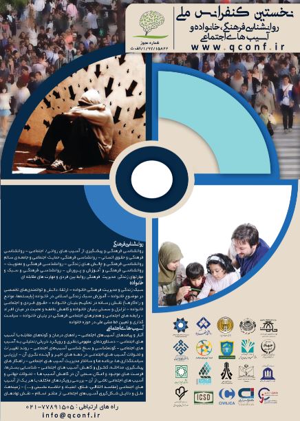 پوستر نخستین کنفرانس ملی روانشناسی فرهنگی، خانواده و آسیب های اجتماعی